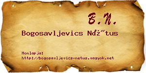 Bogosavljevics Nétus névjegykártya